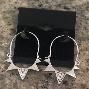 Silver statement earrings